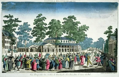 Vista de un baile para celebrar el cumpleaños de Jorge III (1738-1820) Príncipe de Gales el 24 de mayo de 1751 en la Rotonda, Casa Ranelagh, Londres